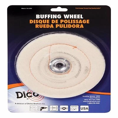 Dico 527-60-6 Canton Flannel Buffing Wheel, 6 In. x 1/2 In.