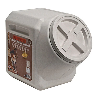 Pet Food Storage Container, Stackable, 40-Lb. Capacity