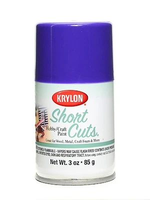 Krylon SCS074 Short Cuts High-Gloss Enamel Spray Paint, Iris, 3 Oz