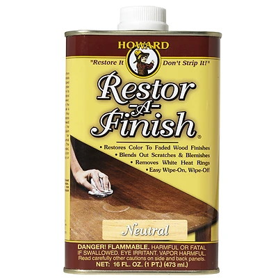 Howard RF1016 Restor-A-Finish Wood Finish, Neutral, 16 Oz