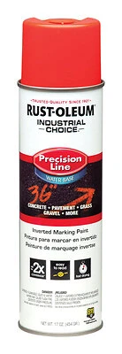 Rust-Oleum 203037 Industrial Choice Marking Paint, Fluorescent Red/Orange, 17 oz