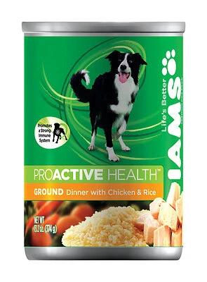 Dog Food, Savory Chicken & Rice, 13.2 oz. Can