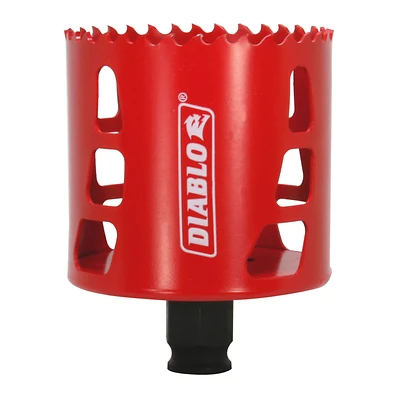 Diablo DHS2750 Hole Saw, Bi-Metal, 2-3/4 In. Dia., 3/8 In. Arbor