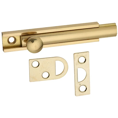 National Hardware N197-970 Flush Bolt, Solid Brass, 3 In.