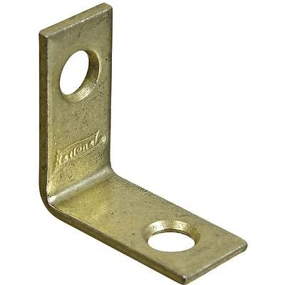 National Hardware N190-819 Corner Brace, 1 In. x 1/2 In., Brass, 4-Pack