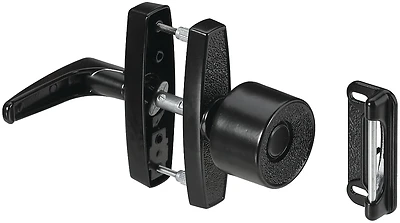 National Hardware N178-798 Knob Latch, Zinc, Satin Black, 5/8-1-3/8 In