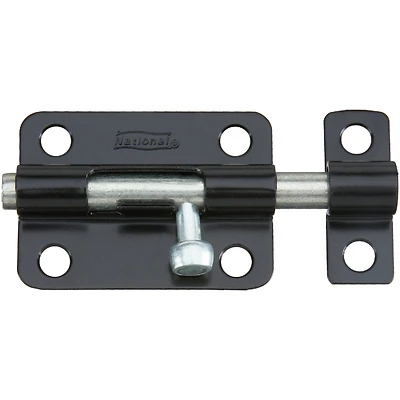 National Hardware N151-522 Barrel Bolt, Steel, 3 In., Black