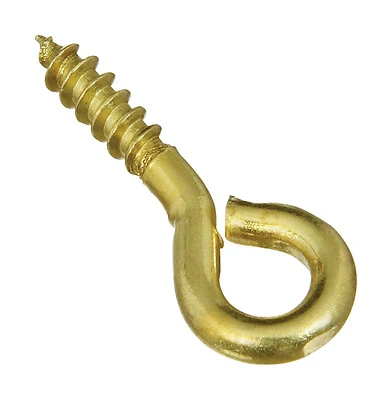 National Hardware N118-711 Small Screw Eye, Solid Brass, 15/16 In., 7-Pk.
