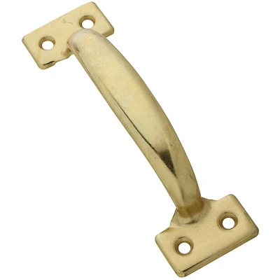 National Hardware N116-764 Door Pull, Brass, 6-1/2 In.