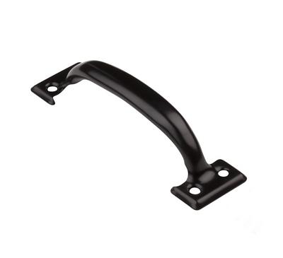 National Hardware N116-699 Door Pull, Steel, Black, 6-1/2 In.
