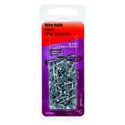Hillman Galvanized Wire Nails, 1-1/4 In. x 16 Gauge, 1.5 oz.