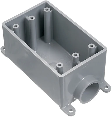 Carlon E980EFN-CTN Single Gang PVC Field Service End Box, 3/4 In.