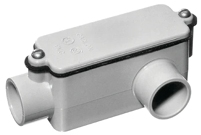 Carlon E984D-CTN PVC Conduit Body, Type LL, 1/2-In., Gray