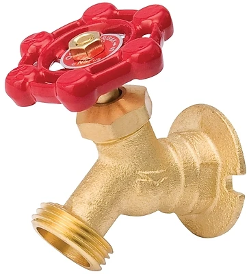 Sillcock, Brass, Flanged, 1/2 FP x 3/4 In. Hose