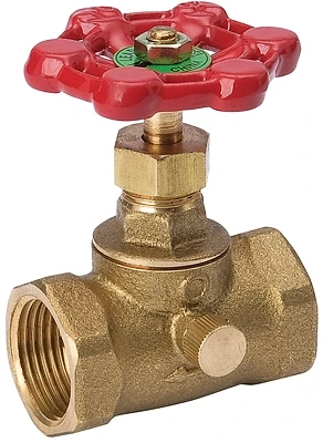 Threaded Stop & Waste Valve, Lead-Free Brass, 1/2 In.