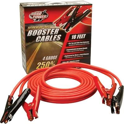 Road Power 86660104 Booster Cable, 16 Ft, 4 Gauge, 400 Amp