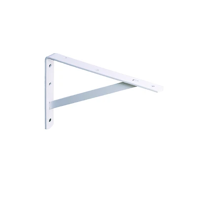 Shelf L-Bracket, White, 300mm, 20-In.