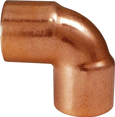 31272 Copper 90 Degree Elbow, 1/2 In Sweat Connection