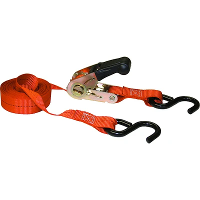 Keeper 85513 Tie-Down, 1 in W, 13 ft L, Nylon, Orange, 400 lb, S-Hook End Fitting