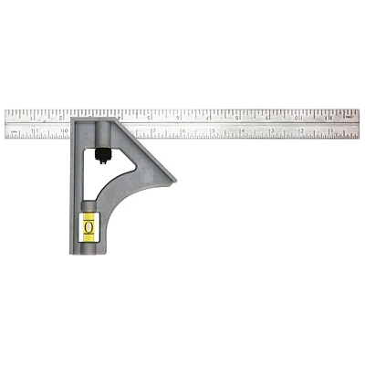 Johnson Level 415 Combination Square, Stainless Steel Blade, 12-In.