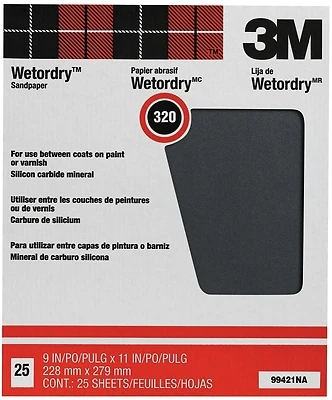 Pro-pak 9 In. X 11 In. Extra Fine 320 Grit Sanding Sheets (25-pack)