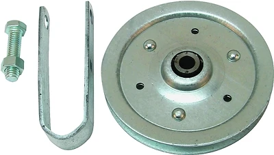 Prime-Line GD 52108 Pulley with Strap and Axle Bolt, 4 in Dia, 3/16 in Dia Bore, Steel