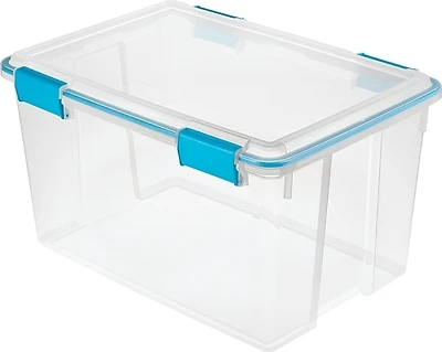 Sterilite 19344304 Gasket Storage Tote, Clear, 54 Qt.