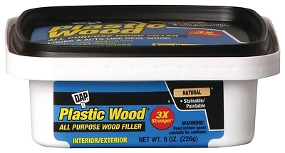 Dap Plastic Wood Latex All-Purpose Wood Filler, Natural, 8 Oz