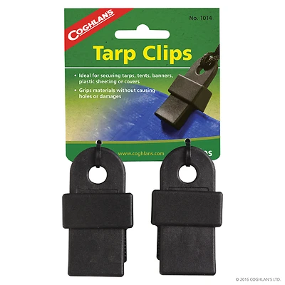 Coghlan's 1014 Tarp Clips, Black Nylon Resin, 2-Pack, 240 Lbs