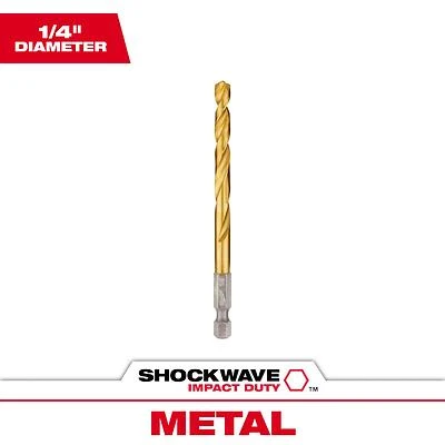 Milwaukee 48-89-4613 Shockwave Impact-Duty Titanium Drill Bit, 1/4 In.