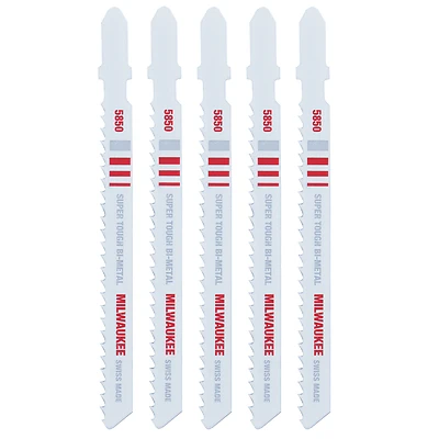 Milwaukee 48-42-5850 Bi-Metal T-Shank Jig Saw Blade, 4 In., 8 TPI