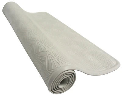 Zenna Home 77WW Rubber Bath Mat, White, 28 In. X 16 In.