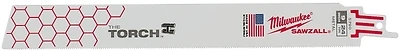 Milwaukee The Torch 48-00-5790 Reciprocating Saw Blade, 1 in W, 9 in L, 24 TPI, Bi-Metal Cutting Edge
