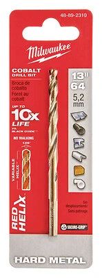 Milwaukee 48-89-2310 Red Helix Cobalt Drill Bit, 13/64 In., 3-3/4 In. OAL