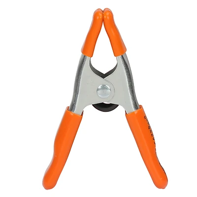 Spring Clamp, Pivoting Jaw, Orange, 1-In.