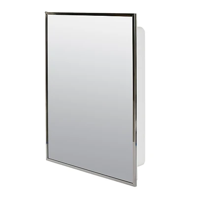 Zenith X311 Medicine Cabinet, 16-1/8 in OAW, 4-1/8 in OAD, 20-3/16 in OAH, Polystyrene, Gray, Metallic, 2-Shelf