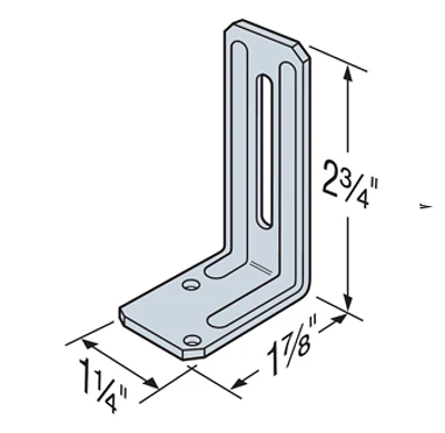 Roof Truss Clip, 18 Gauge, 0.131 x 2-1/2 In. Slot