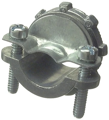 Halex 20511 Clamp Connector, 3/8 in, 1-3/16 in L, Zinc, 5/BAG