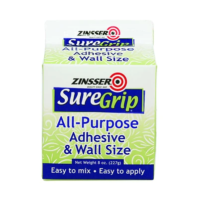Zinsser 62008 Sure Grip Wallpaper Adhesive & Wall Size, 8 oz.