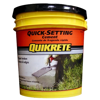 Quikrete 124020 Quick-Setting Cement Repair, 20 Lb. Pail