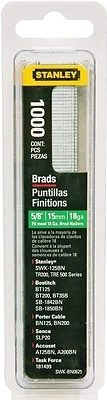 18 Ga. X 5/8 In. L Steel Brad Nails 1000 Pk For Electric Nailers