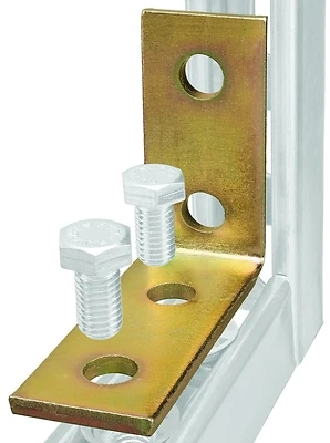 Angle Fitting, 4-Hole Corner, 90 Degree, 3.5 x 1-5/8 x 4-1/8-In.