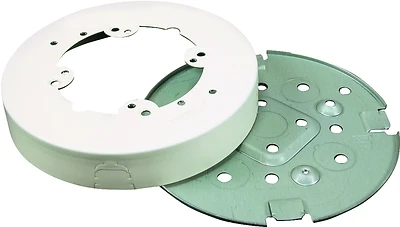 Wiremold B4F Round Ceiling Fan Box, Ivory Metal