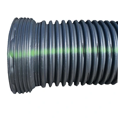 Poly Drainage Tube, Corrugated, Slotted, 4 In. x 10 Ft.
