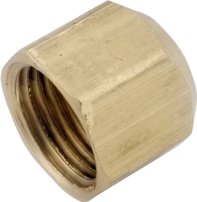 Pipe Fitting, Flare Cap, Lead Free Brass, 5/8 In.