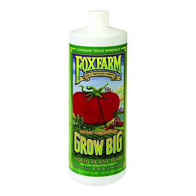 FoxFarm 790201 Grow Big Liquid Plant Food, 6-4-4, 1 Qt.