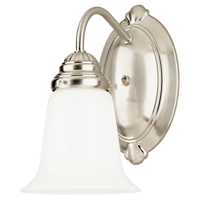 Westinghouse 6649600 Single-Light Wall Sconce, Brushed Nickel, 1-Lamp