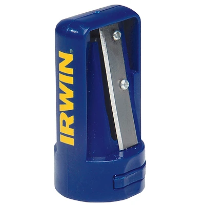 Irwin 233250 Pencil Sharpener, Steel Blade, Plastic Housing Material, Blue Housing