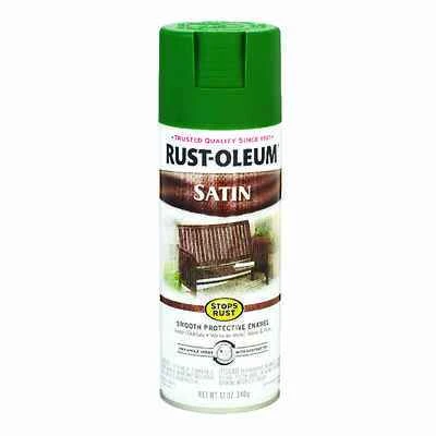 Rust-Oleum 7732830 Stops Rust Spray Enamel, Hunter Green Satin, 12 oz