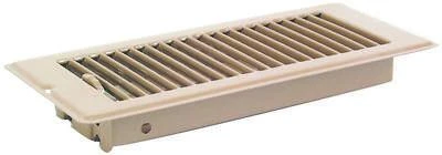 US Hardware V-057IB Floor Register, 4 in W Duct Opening, 10 in H Duct Opening, 1-5/16 in L, Steel, Brown